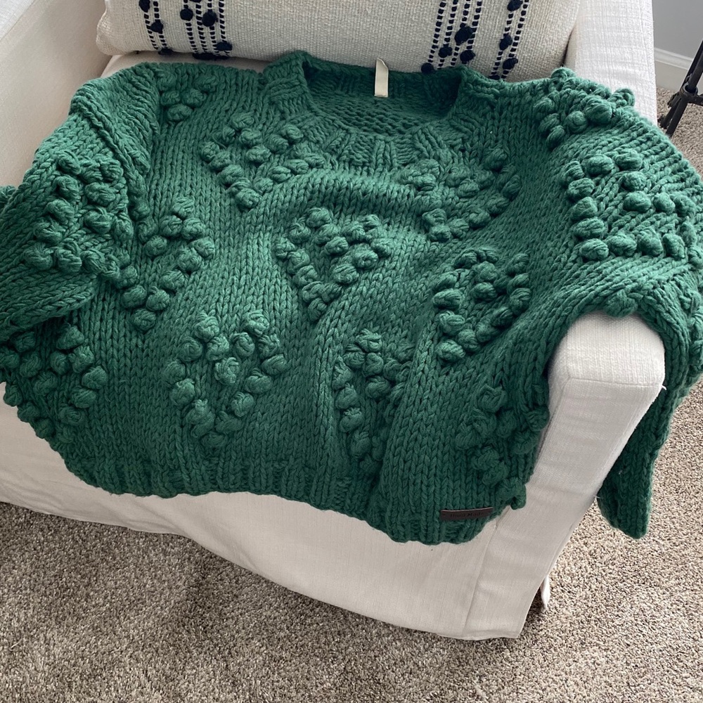 Vici Collection Green Follow Your Heart Sweater - Picture 6 of 6
